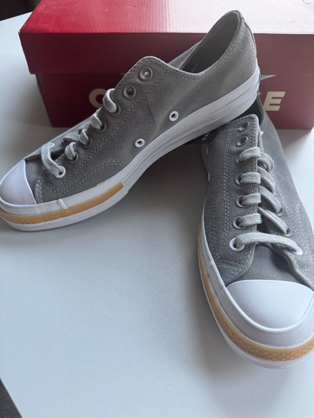 Converse Chuck 70 Ox Paloma Gray Suede Sneakers Men's 8.5 Women's 10.5 NWT